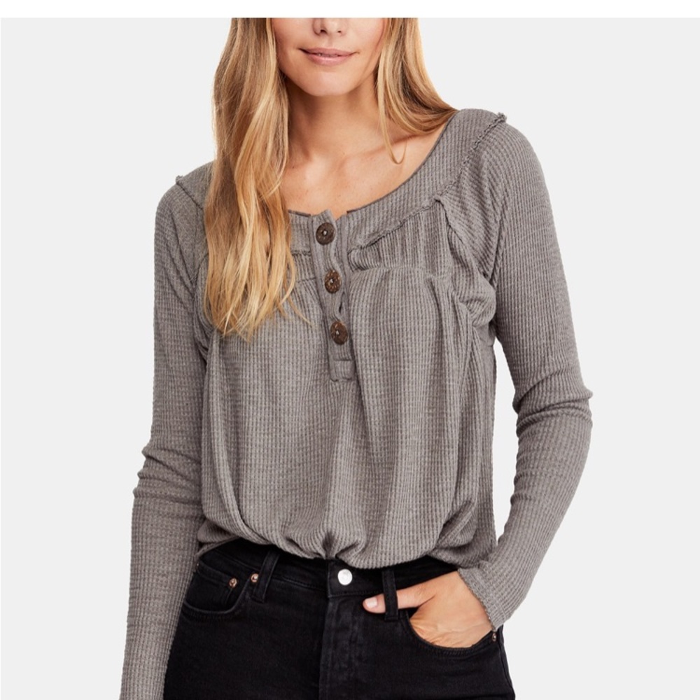 NEW Free People NWT Must Have Henley - Picture 2 of 7